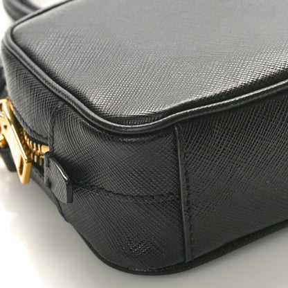 Prada Vitello Daino Medium Double Zip Shoulder Bag Black 8 of 9