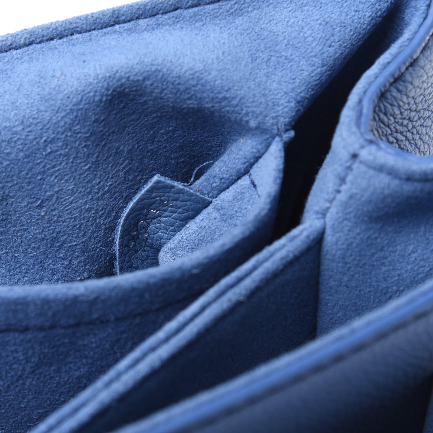 Soft Calfskin My Lockme Top Handle Blue Jean Creme