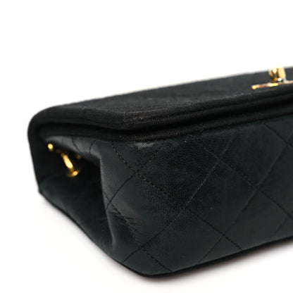 Chanel Jersey Calfskin Quilted Mini Single Flap Bag Black 9 of 10