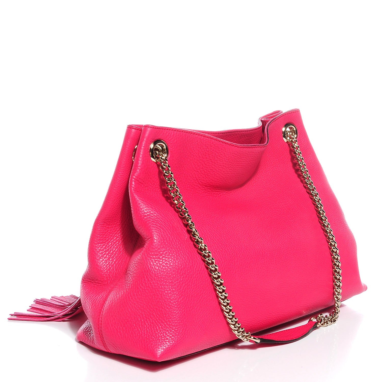 Gucci Cellarius Calfskin Medium Soho Chain Shoulder Bag Bright Bouganville 4 of 10