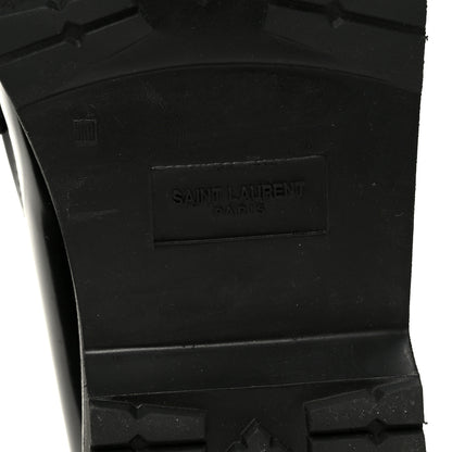 Saint Laurent Glazed Calfskin Le Loafer 15 Penny Slippers 37 Black 8 of 10
