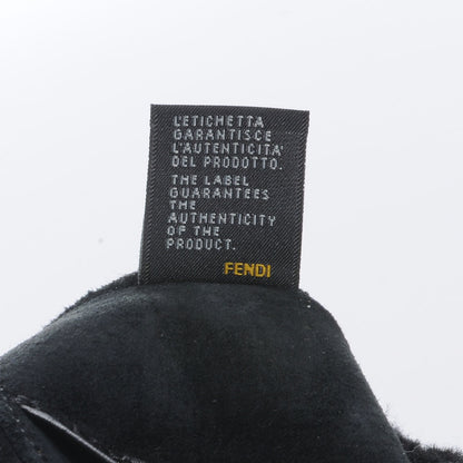 Fendi Shearling Nappa Mini Be Baguette Shoulder Bag Black 7 of 9