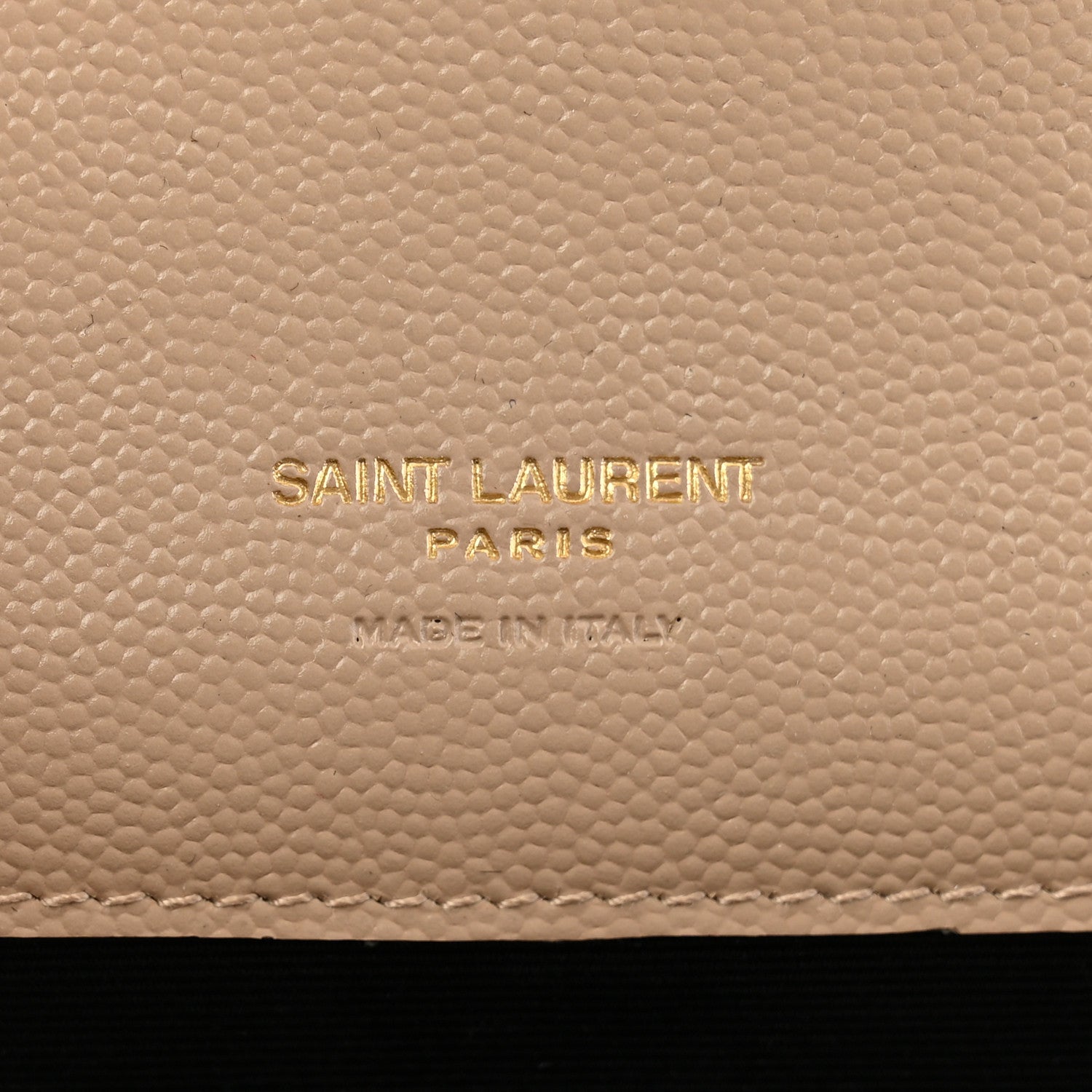 Saint Laurent Grain De Poudre Matelasse Chevron Monogram Envelope Clutch Dark Beige 6 of 8