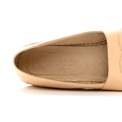 Chanel Lambskin CC Espadrilles 40 Beige Black 7 of 22