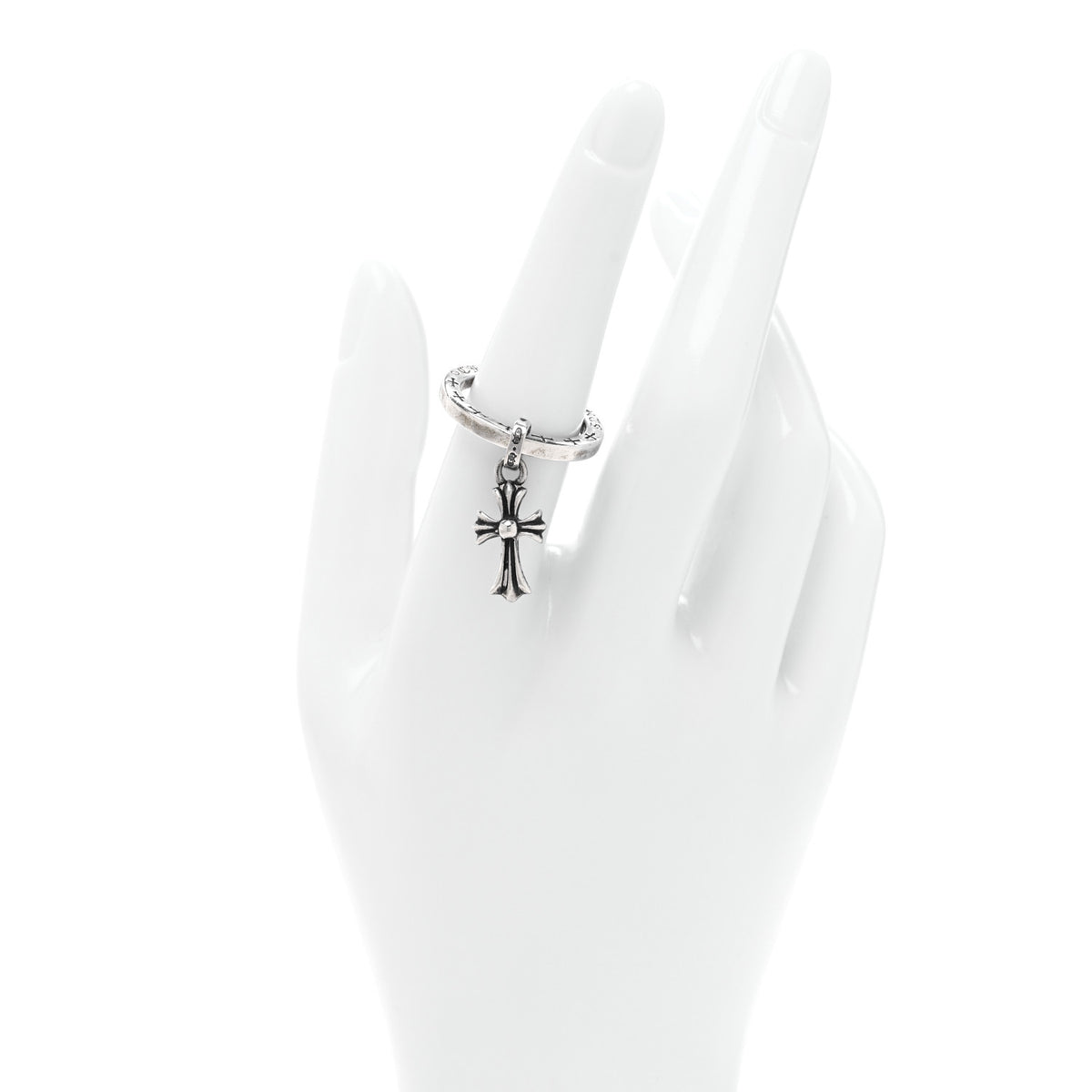 Sterling Silver Cross Charm Ring 54 7
