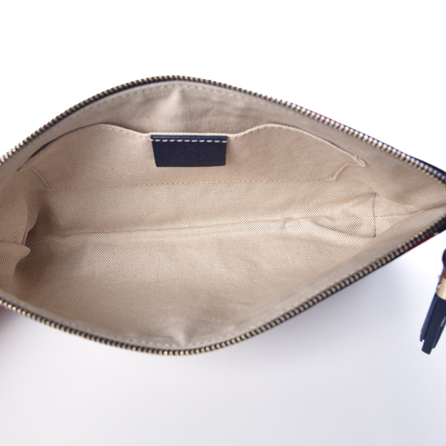 Gucci Calfskin Heartbeat Print Large Pouch Blue 5 of 7