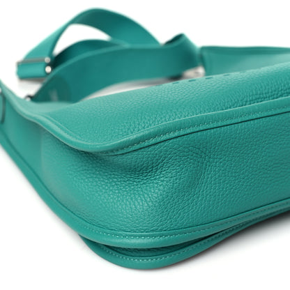 Hermes Taurillon Clemence Evelyne III PM Vert Jade 9 of 10
