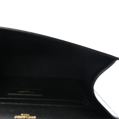 Saint Laurent Grain De Poudre Medium Classic Monogram Kate Satchel Black 5 of 9