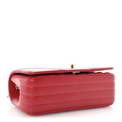 Chanel Calfskin Chevron Quilted Mini Statement Flap Red 4 of 10