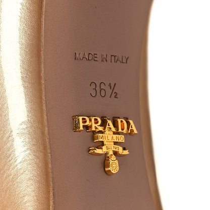 Prada Patent Peep Toe Pumps 36.5 Beige 6 of 8