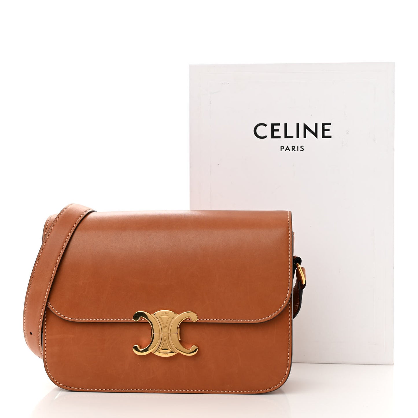Natural Calfskin Medium Triomphe Tan