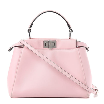 Fendi Nappa Mini Peekaboo Iconic Satchel Peonia 1 of 18