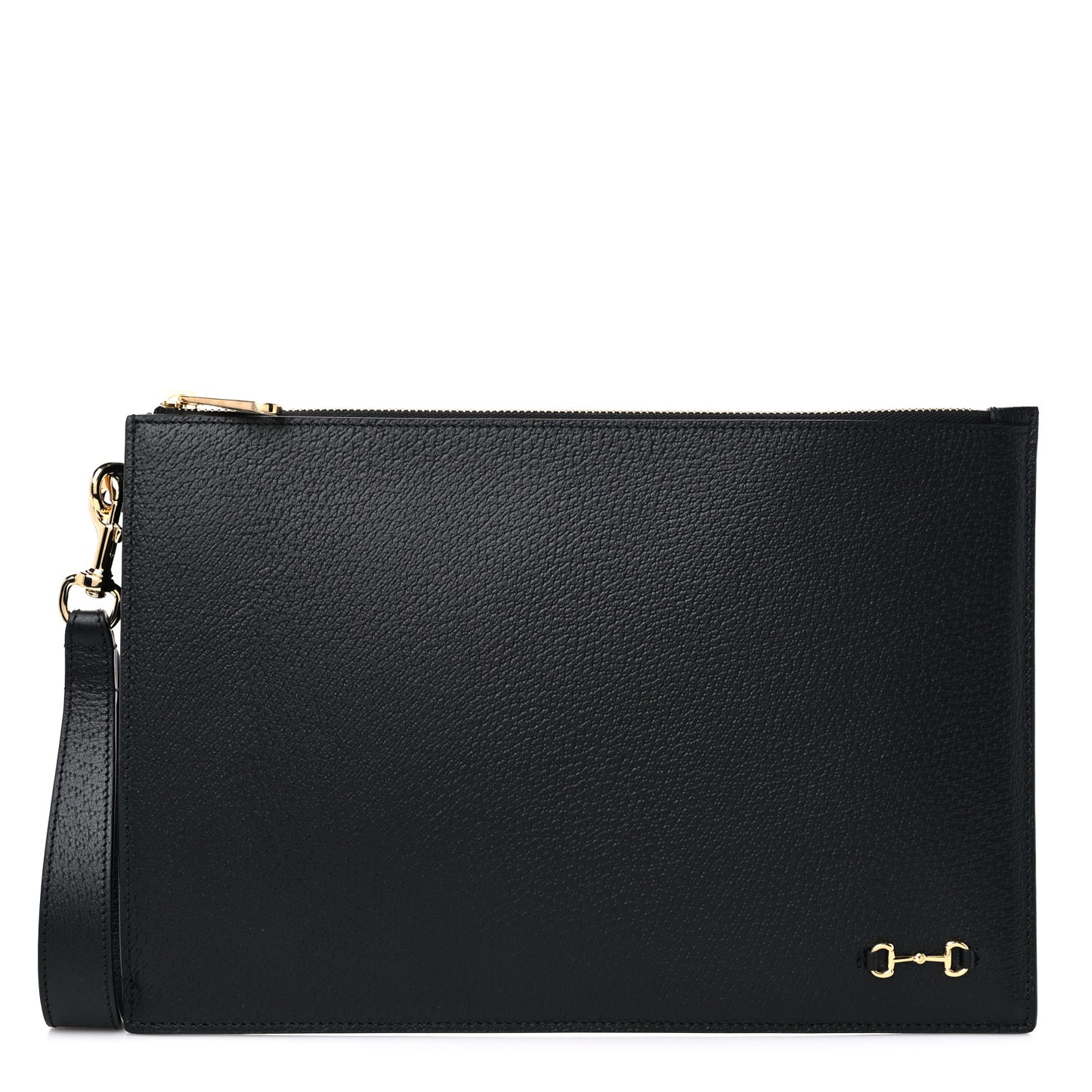 Calfskin Horsebit 1955 Wristlet Pouch Black