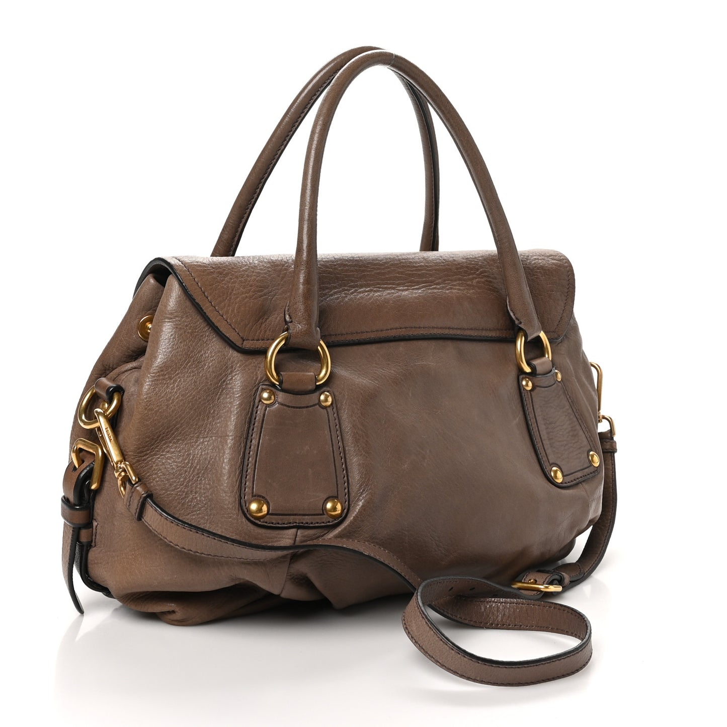 Cervo Antik Buckle Foldover Pushlock Satchel Pietra