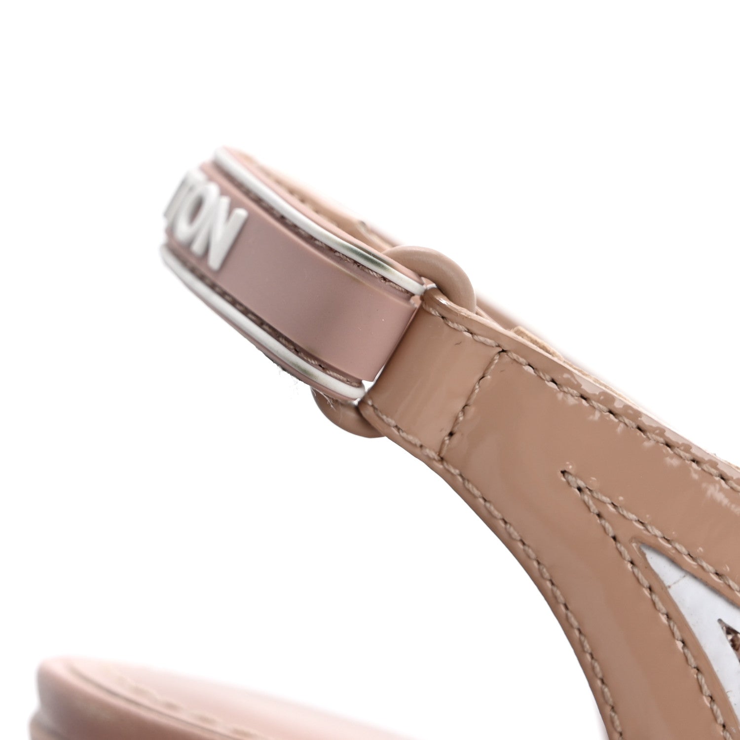 Louis Vuitton Lambskin Patent Archlight Slingback Pumps 36 Nude 9 of 9