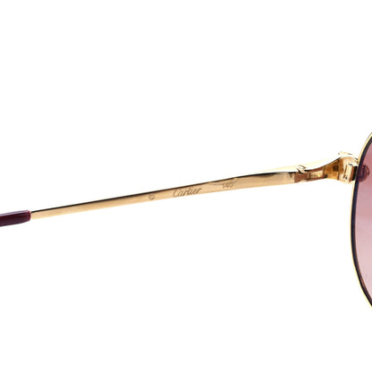 Cartier Panthere De Cartier Aviator 140 Sunglasses Gold 5 of 9
