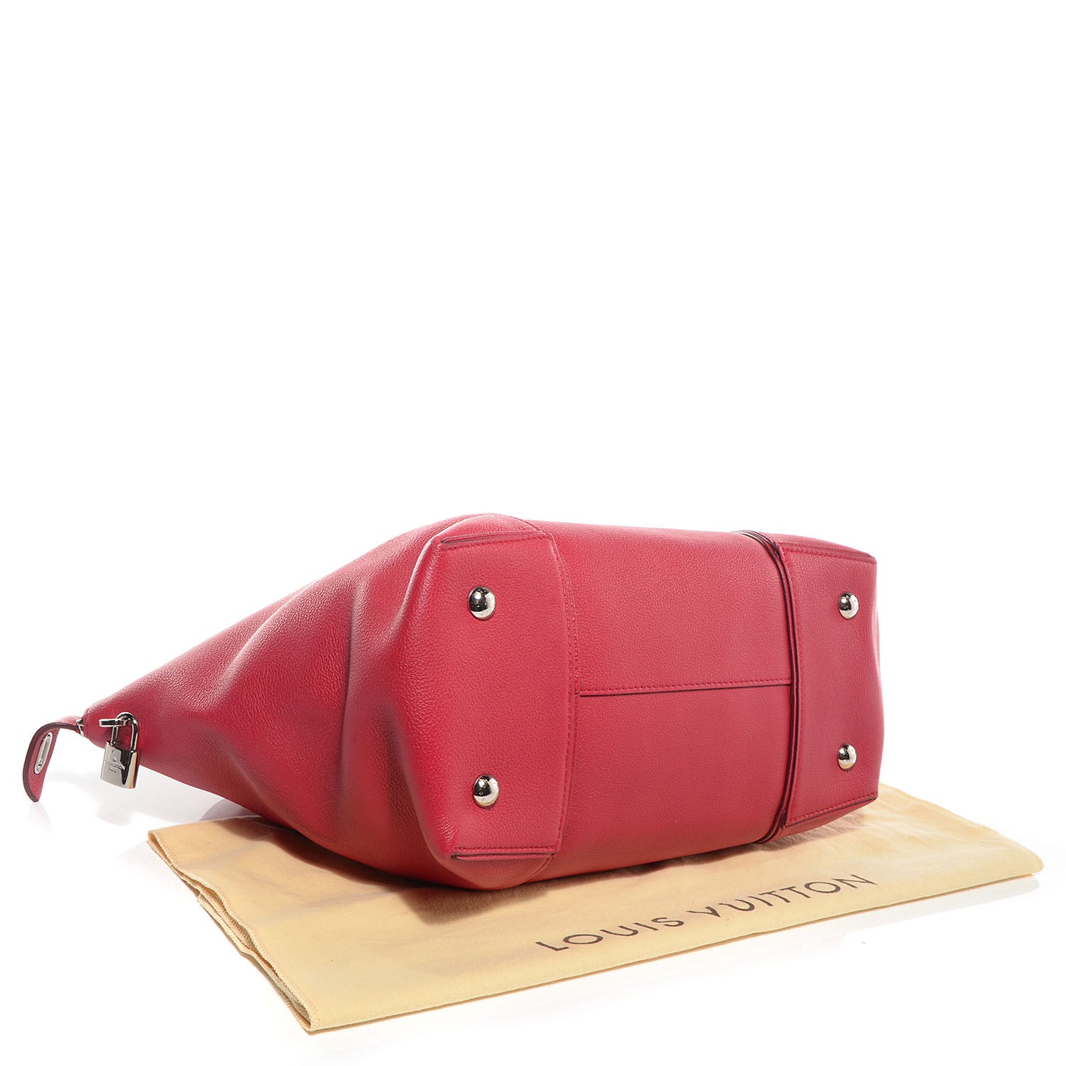 Louis Vuitton Veau Cachemire Soft Lockit MM Framboise 4 of 7