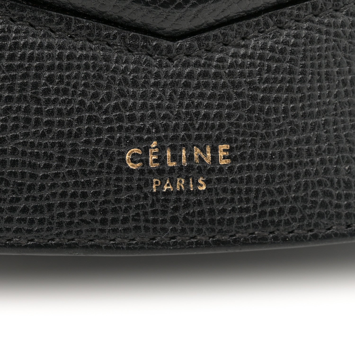 Celine Grained Calfskin Compact Trotteur Black 6 of 12