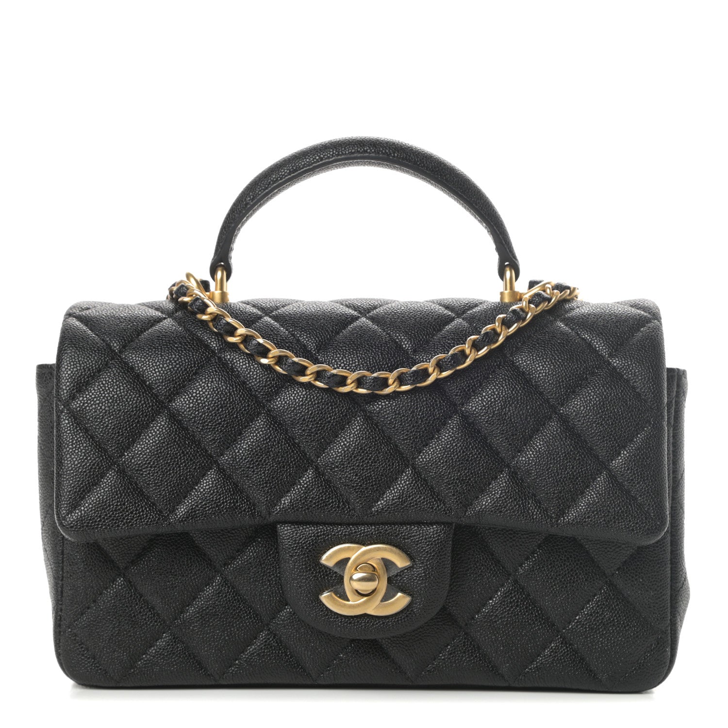 Chanel Caviar Quilted Mini Top Handle Rectangular Flap Black 1 of 11