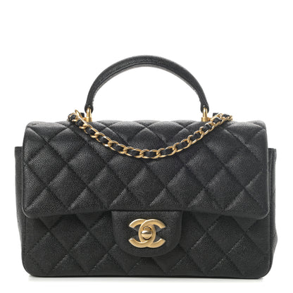 Chanel Caviar Quilted Mini Top Handle Rectangular Flap Black 1 of 11