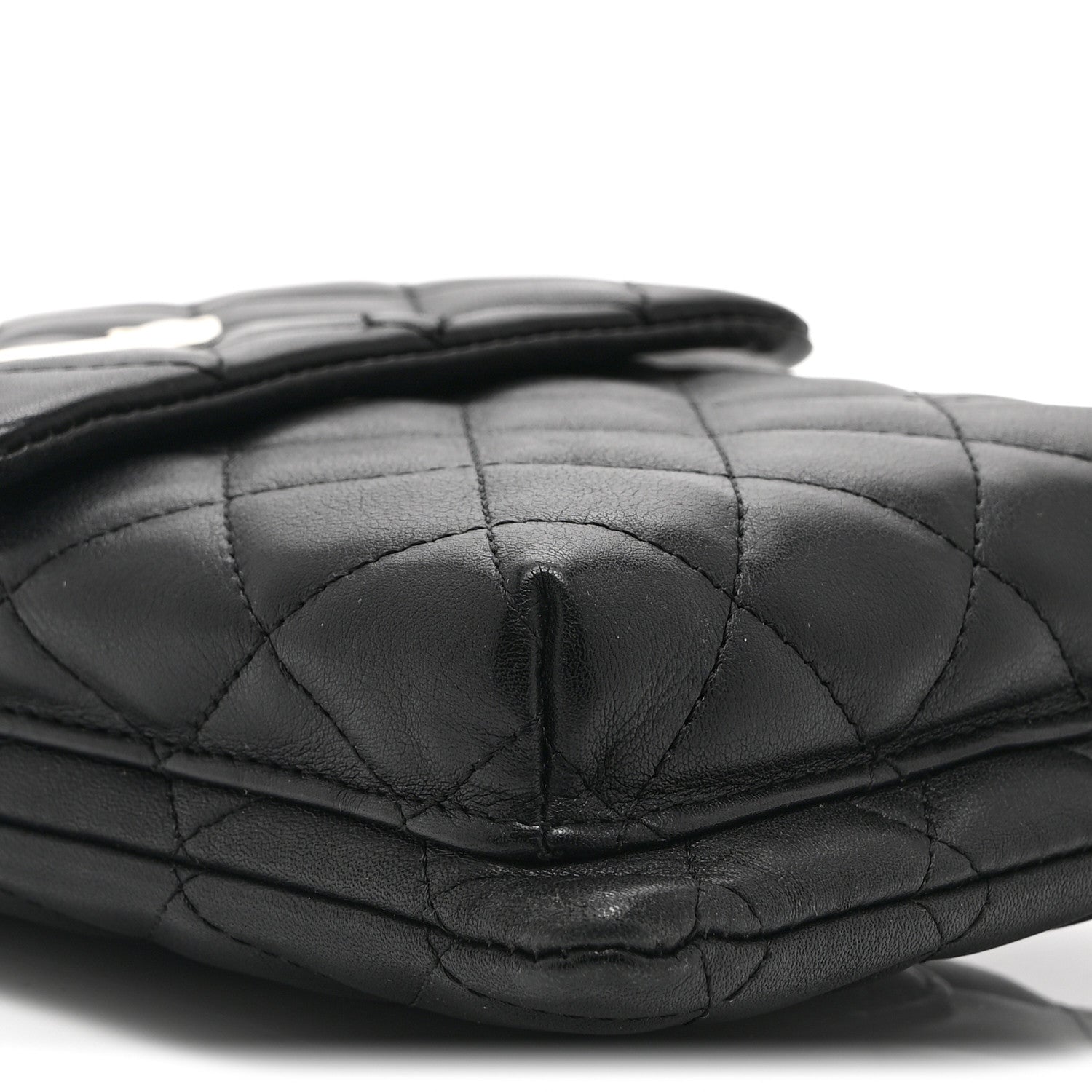 Chanel Calfskin Quilted Cambon Crossbody Messenger Black White 9 of 10
