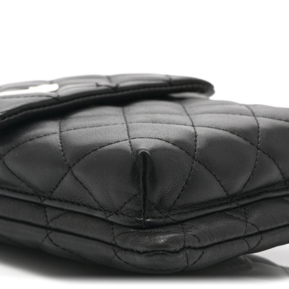 Chanel Calfskin Quilted Cambon Crossbody Messenger Black White 9 of 10
