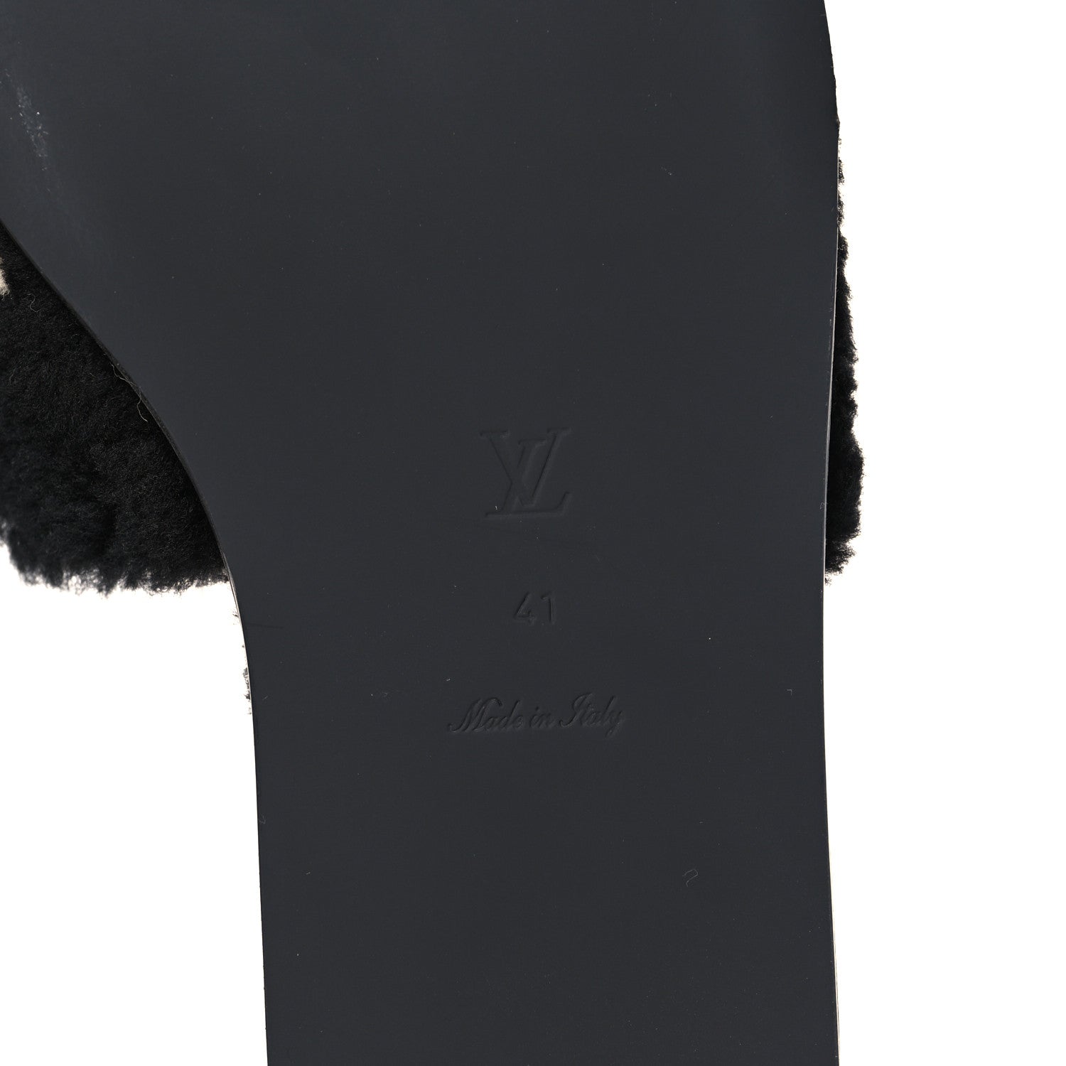 Louis Vuitton Shearling Magnetic Flat Mule 41 Black 6 of 8
