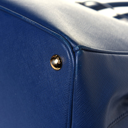 Prada Saffiano Large Galleria Double Zip Tote Bluette 10 of 14