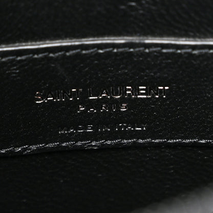 Saint Laurent Calfskin Y Quilted Monogram Monochrome Small Loulou Chain Satchel Black 7 of 12