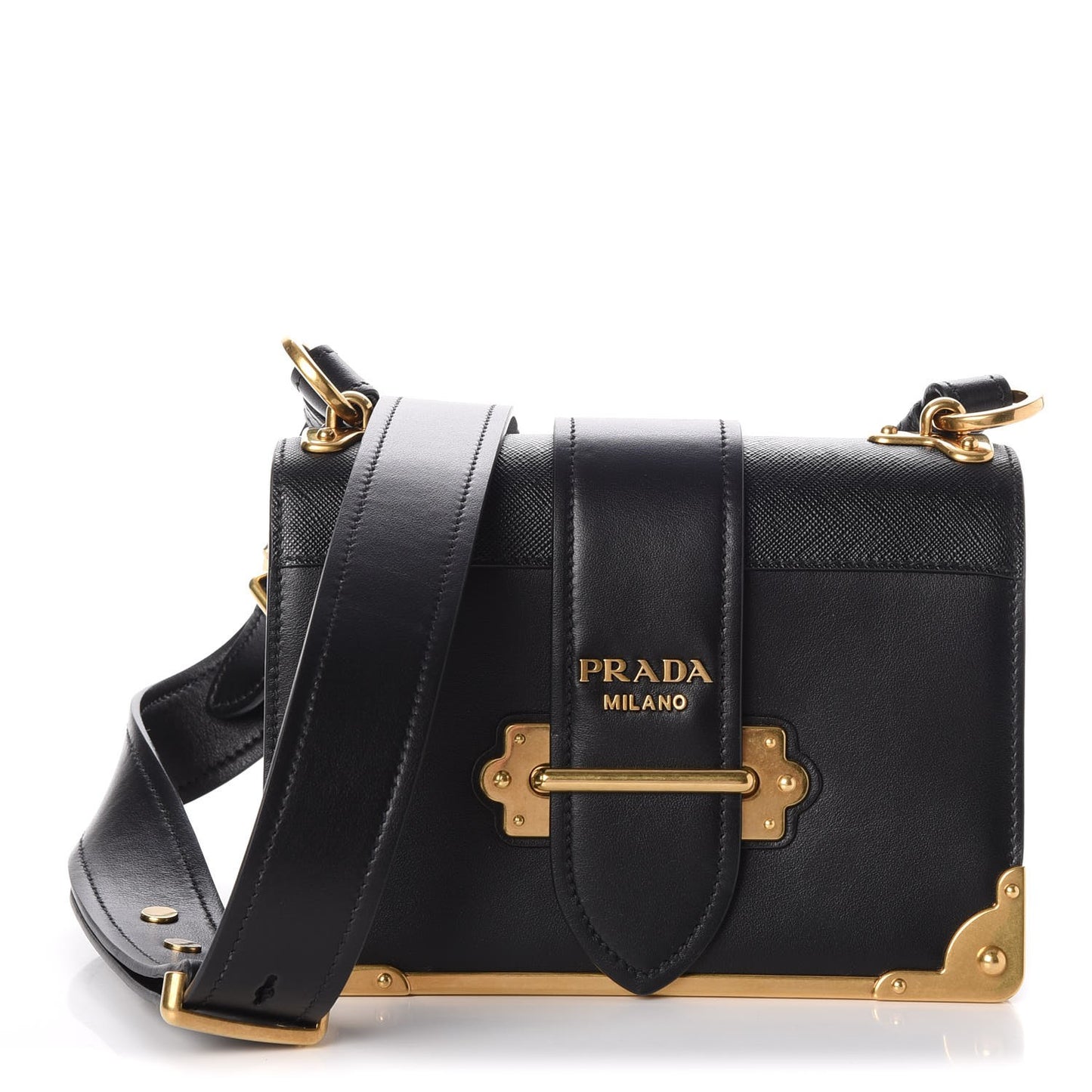 City Calf Saffiano Cahier Bag Nero Black