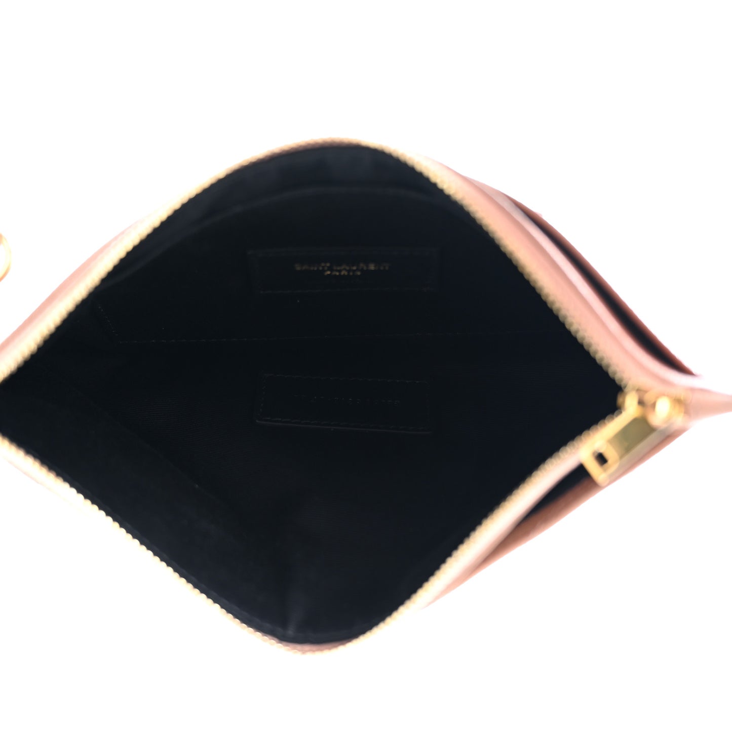 Grain De Poudre Chevron Monogram Large Bill Pouch Vintage Peach