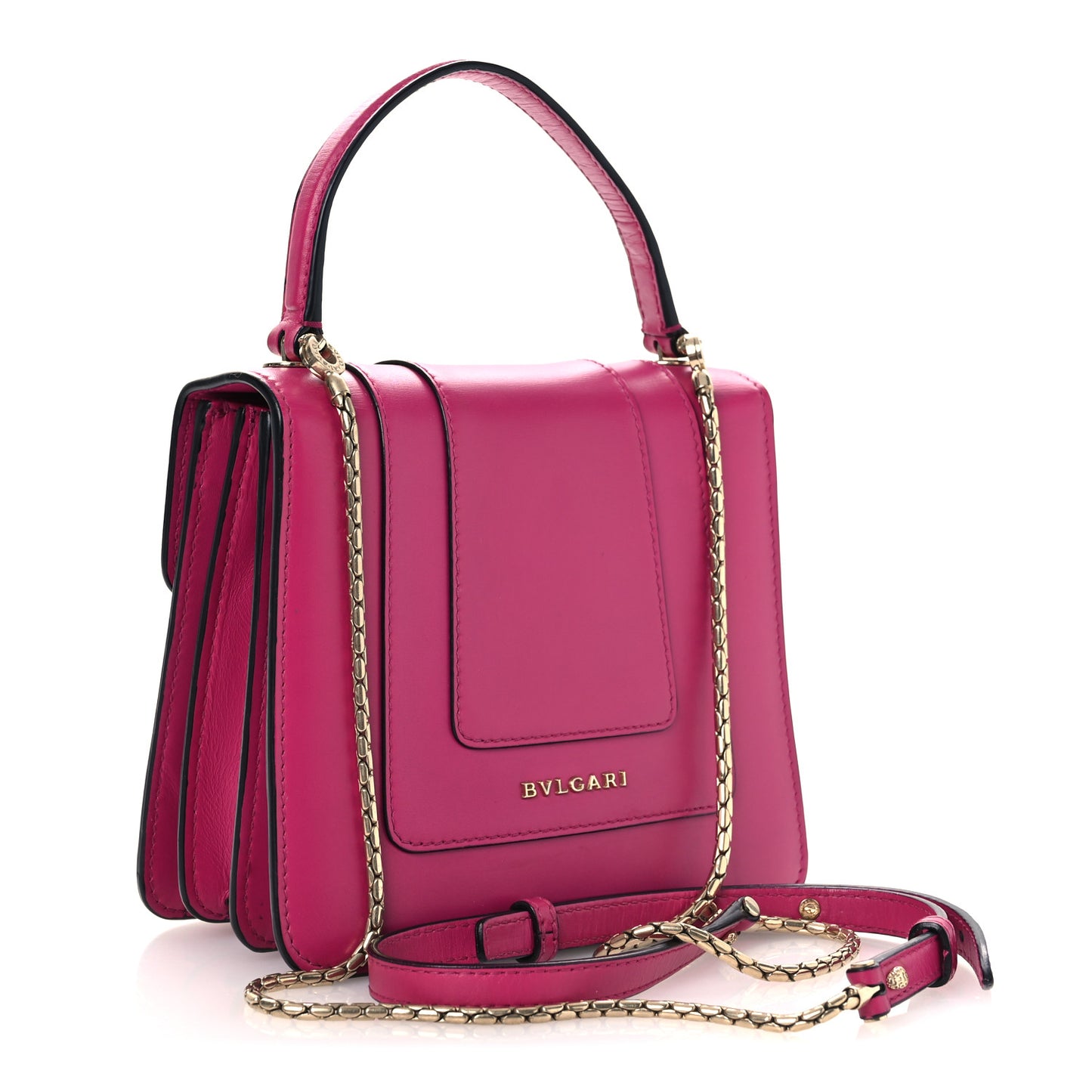 Calfskin Serpenti Forever Top Handle Pink