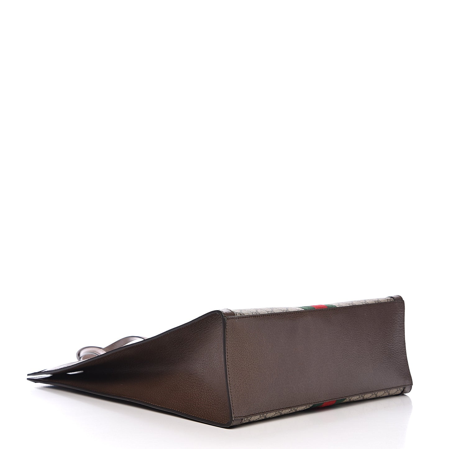 GG Supreme Monogram Web Ophidia Vertical Tote Brown