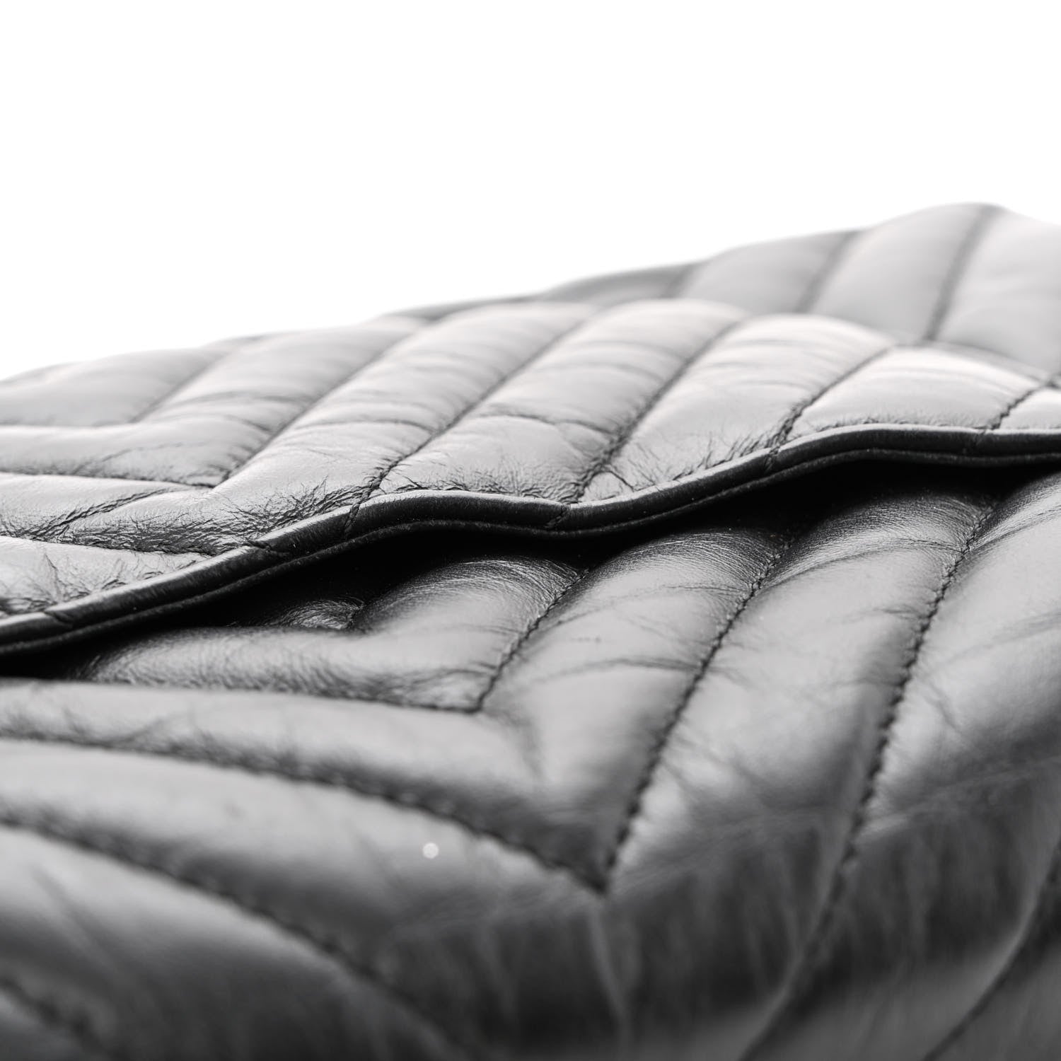 Chanel Aged Calfskin Chevron Quilted 2.55 Reissue 225 Flap So Black 14 of 14