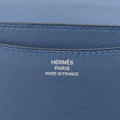 Hermes Tadelakt Constance 18 Bleu Agate 6 of 10
