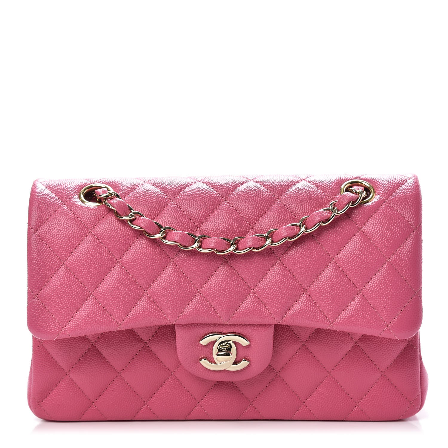 Chanel Caviar Quilted Small Double Flap Pink 1 of 12