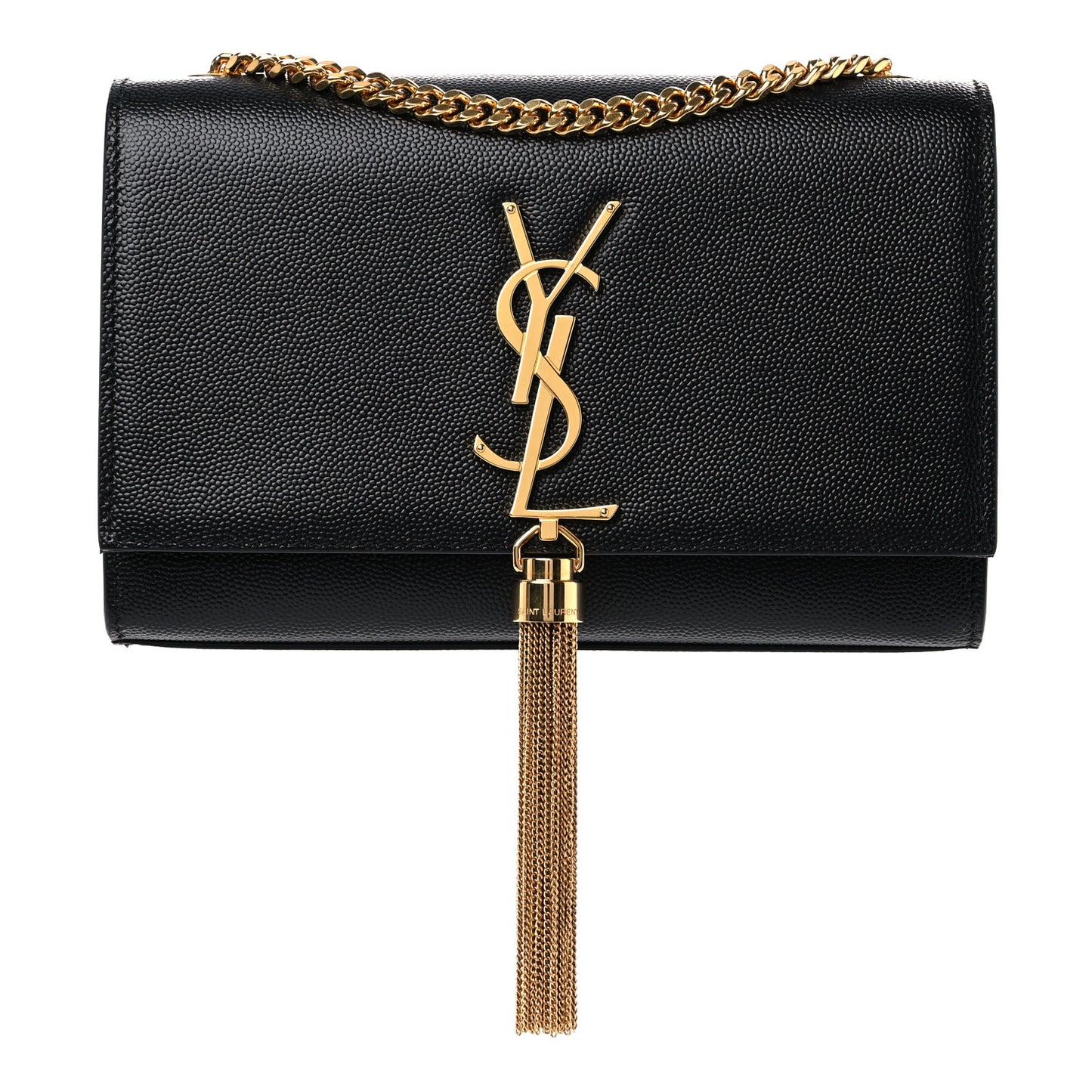Grain De Poudre Small Classic Monogram Kate Tassel Satchel Black