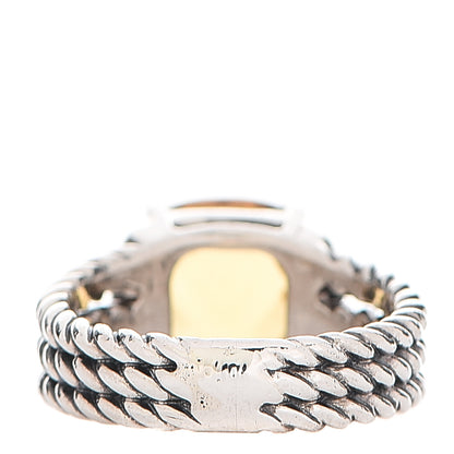David Yurman Sterling Silver Diamond Citrine 10mm Petite Wheaton Ring 47 4 4 of 6