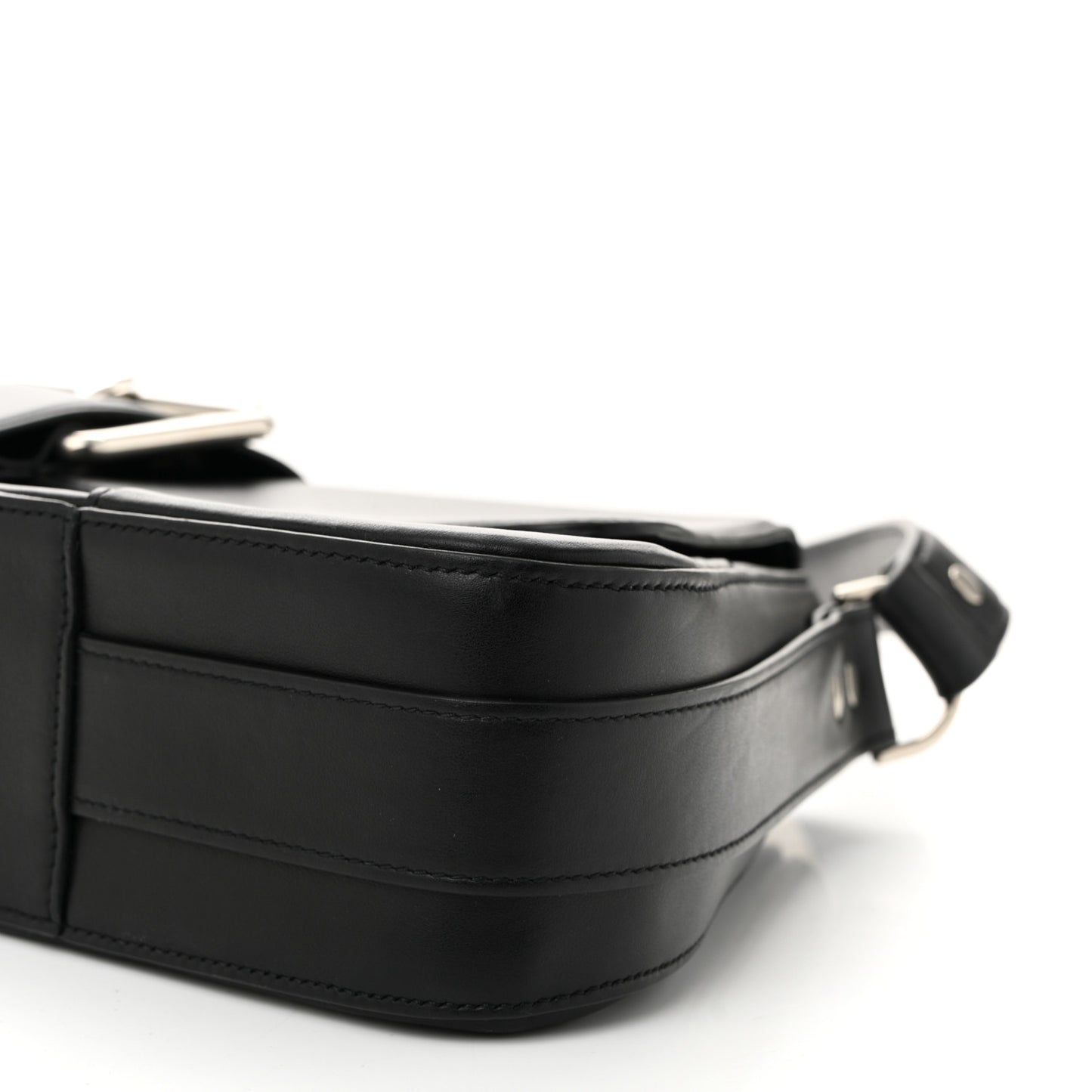 Smooth Calfskin Large Lindsay Shoulder Bag Black