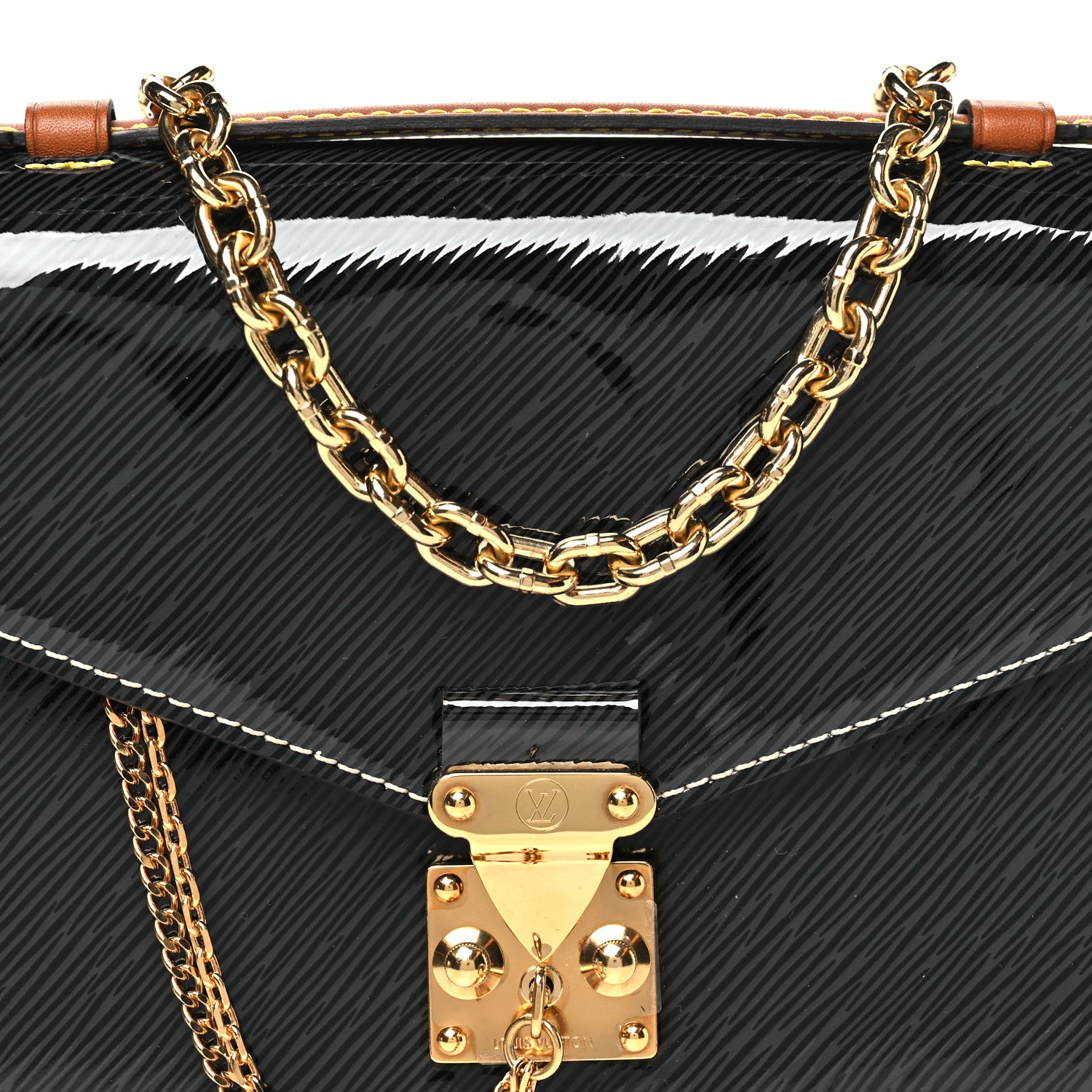 Louis Vuitton Shiny Epi Reverse Monogram Pochette Metis Mini Marine 7 of 9