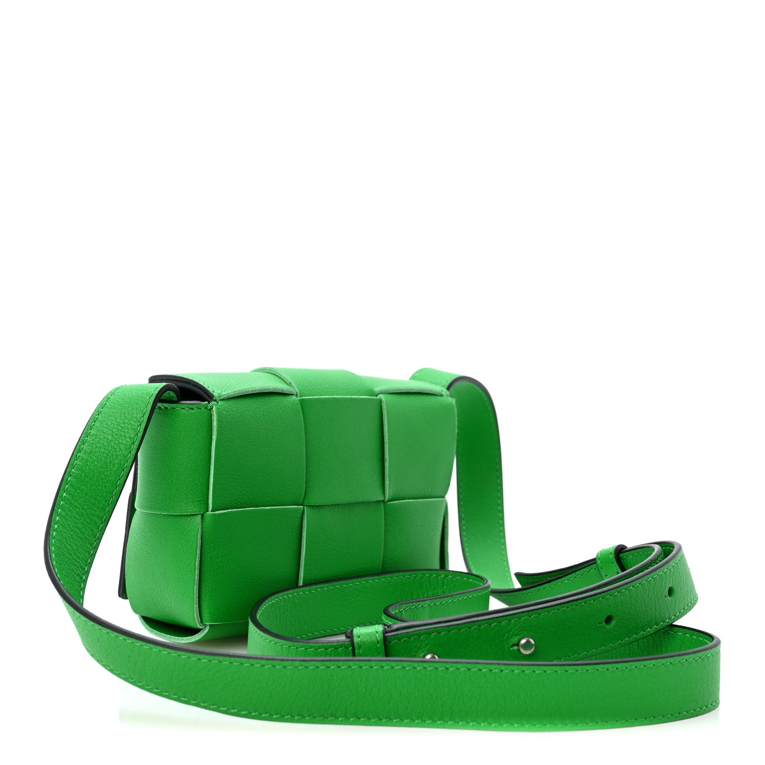 Bottega Veneta Lambskin Maxi Intrecciato Extra Mini Cassette Crossbody Bag Parakeet 3 of 10