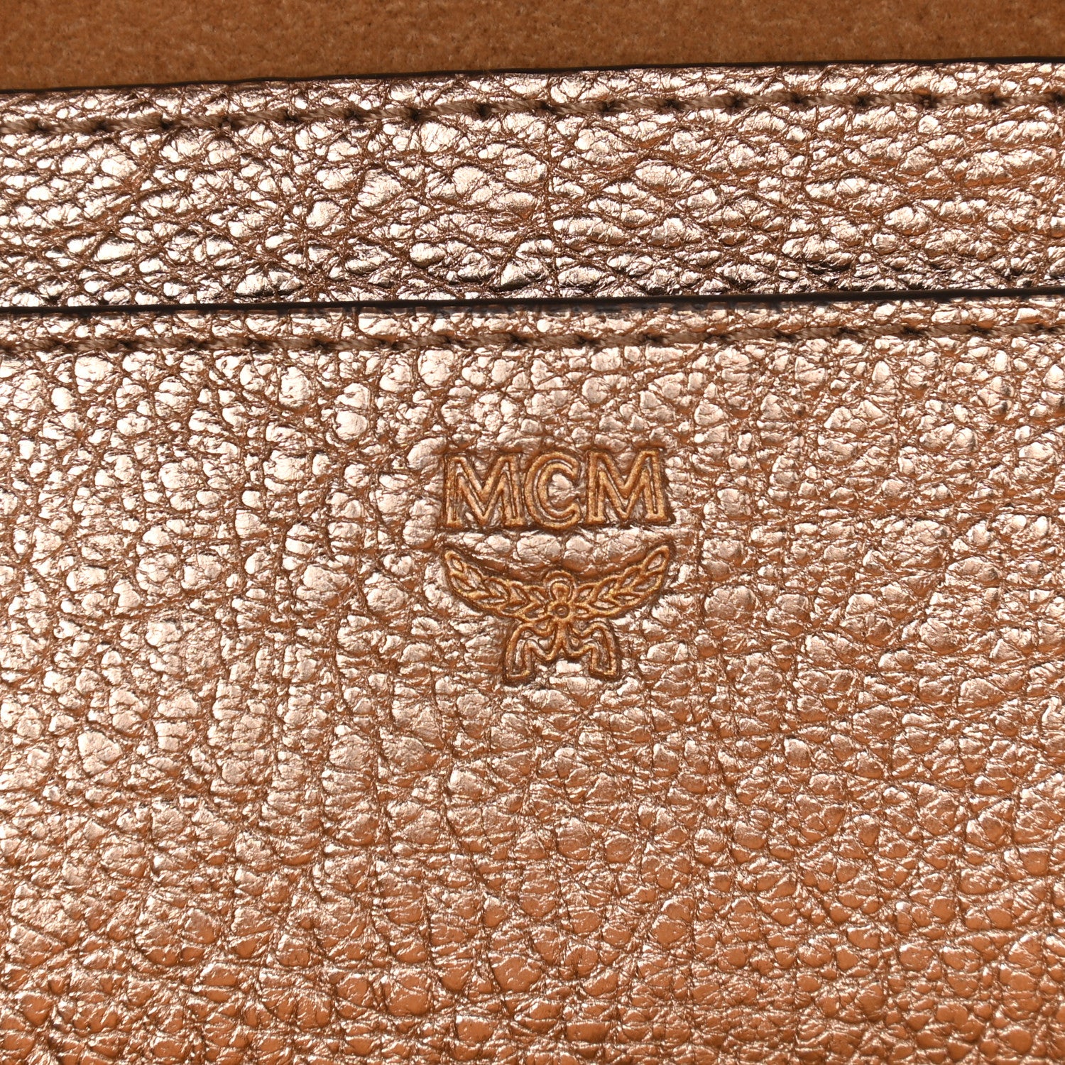 MCM Metallic Calfskin Stud X-Mini Stark Bebe Boo Backpack Champagne Gold 6 of 12