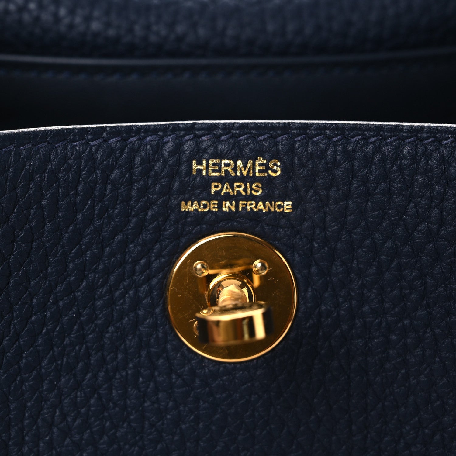 Hermes Taurillon Clemence Mini Lindy 20 Bleu Nuit 6 of 13