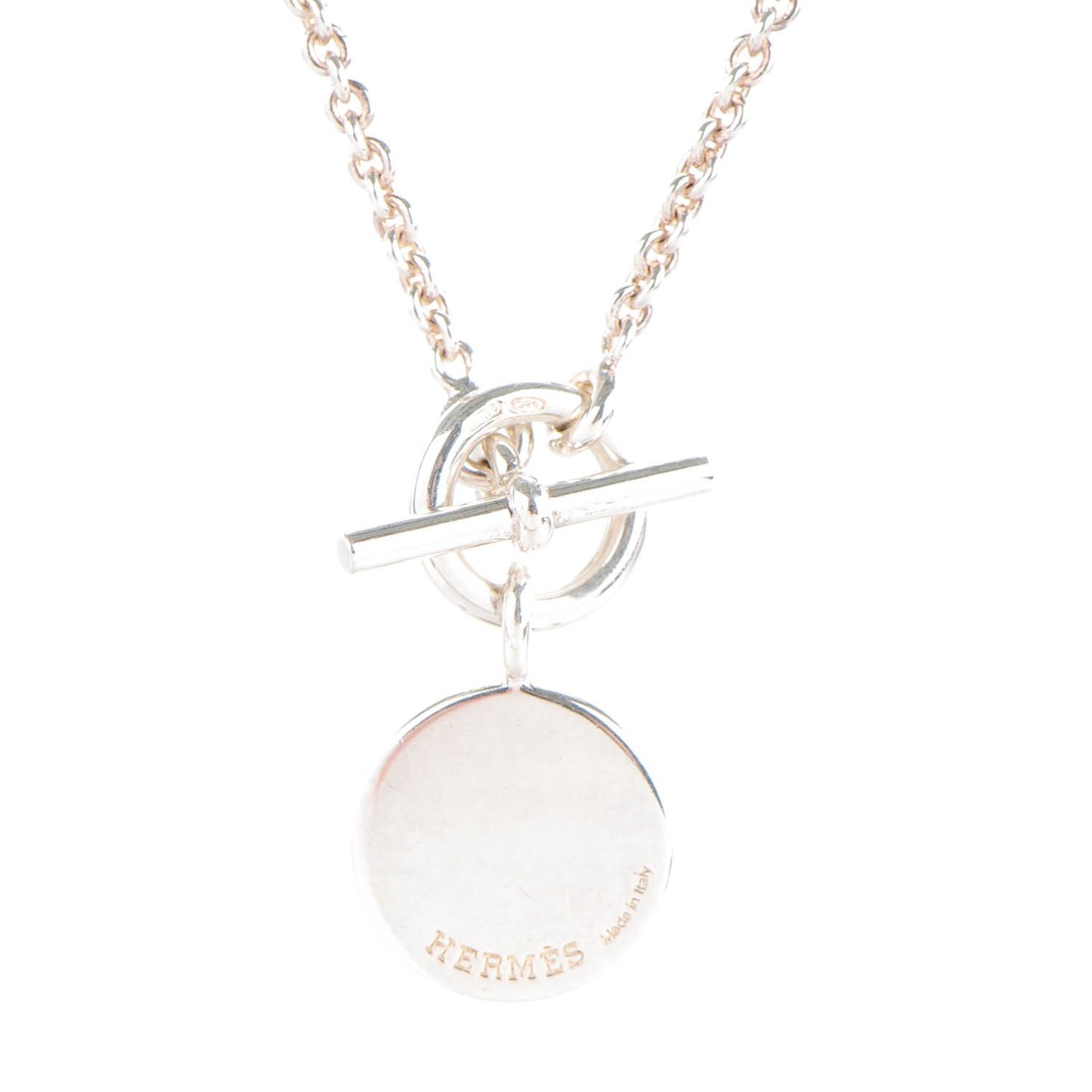 Silver Mini Clou de Selle Charm Pendant Necklace