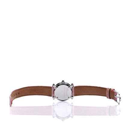Chopard Stainless Steel Alligator Diamond Pink Mother of Pearl 26mm Happy Sport Moon Star Quartz Watch 6 of 6