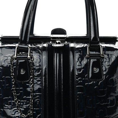 Gucci Patent Horsebit Embossed Treasure Boston Black Blue 10 of 10