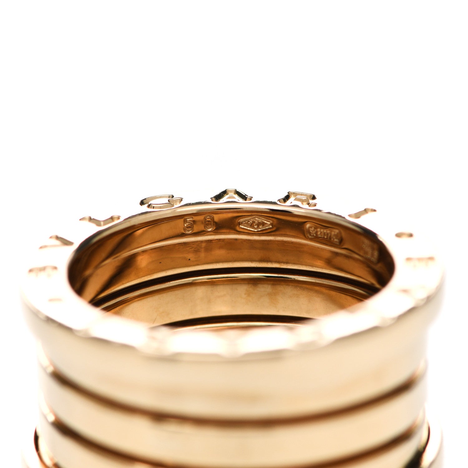 Bulgari 18K Yellow Gold B.Zero1 Four-Band Ring 50 5.25 4 of 5