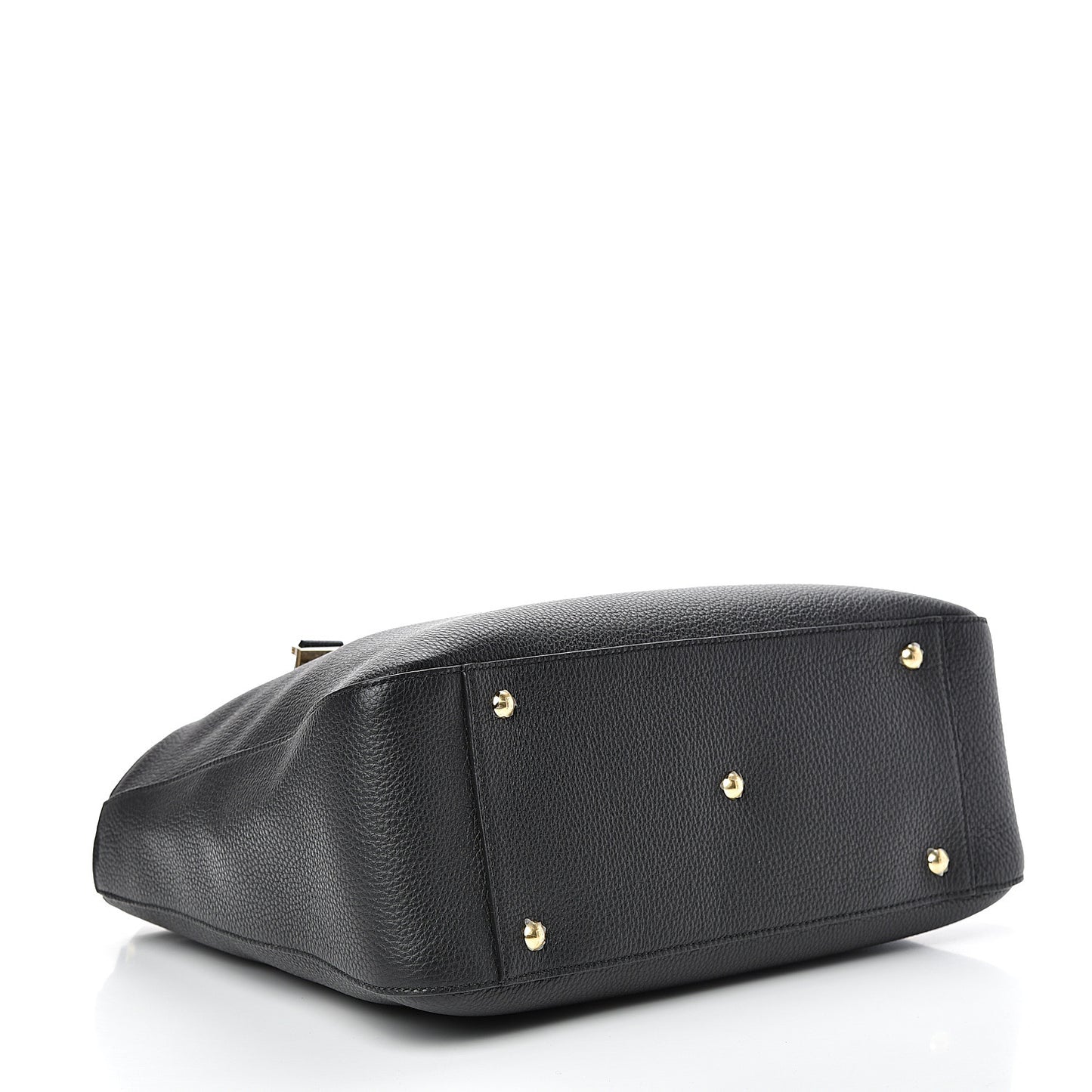 Cuoio Romano Selleria Medium FF Tote Black