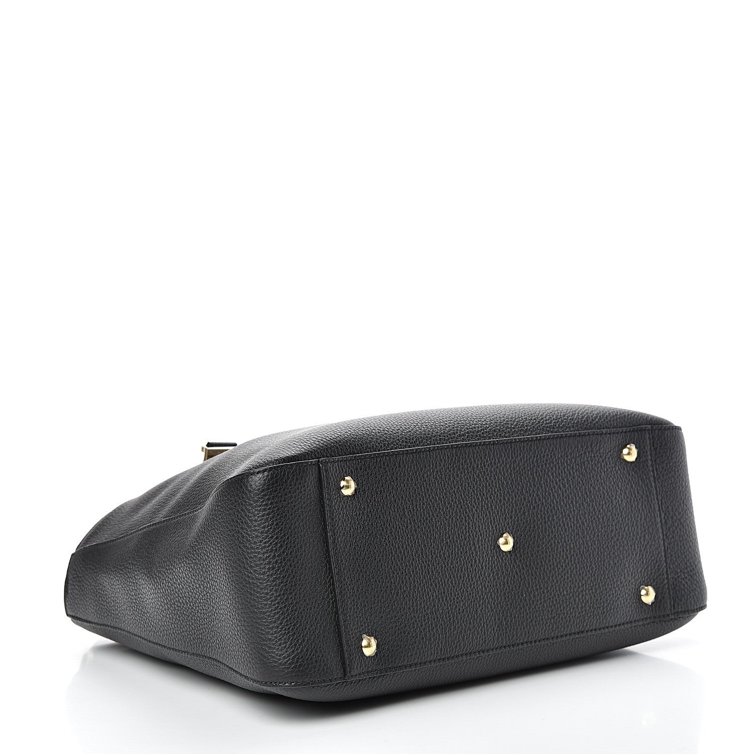 Fendi Cuoio Romano Selleria Medium FF Tote Black 3 of 9