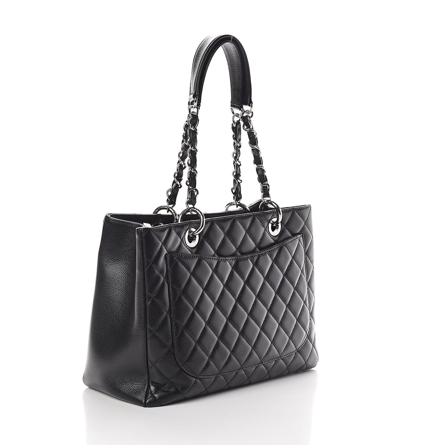 Caviar Quilted Grand Shopping Tote GST Black